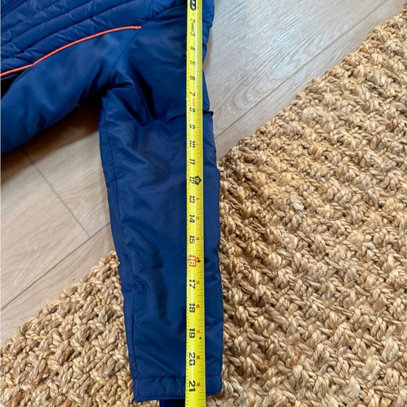 Vintage SKYR Women’s Goose Down Navy Blue Ski Jacket Orange Stripes ZipUp Medium - Picture 6 of 8